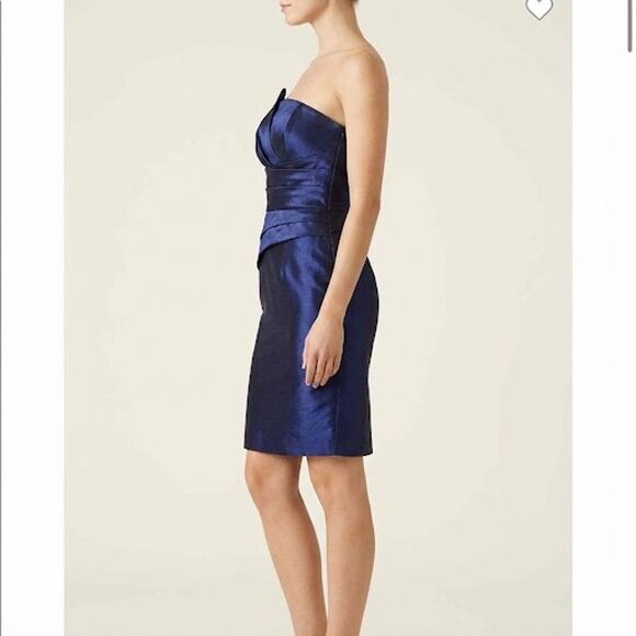 Max And Cleo Strapless Cocktail Dress Sapphire Blue Evening Strapless Dress 6 - Picture 3 of 6